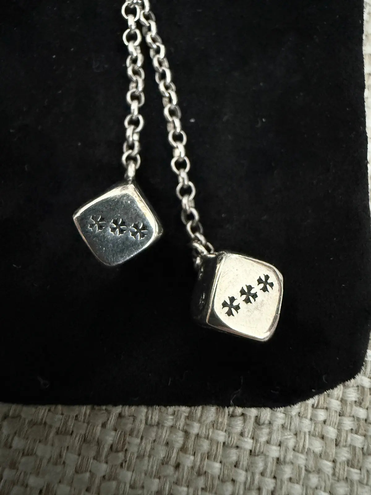 Chrome Hearts .925 Sliver Dices Earring