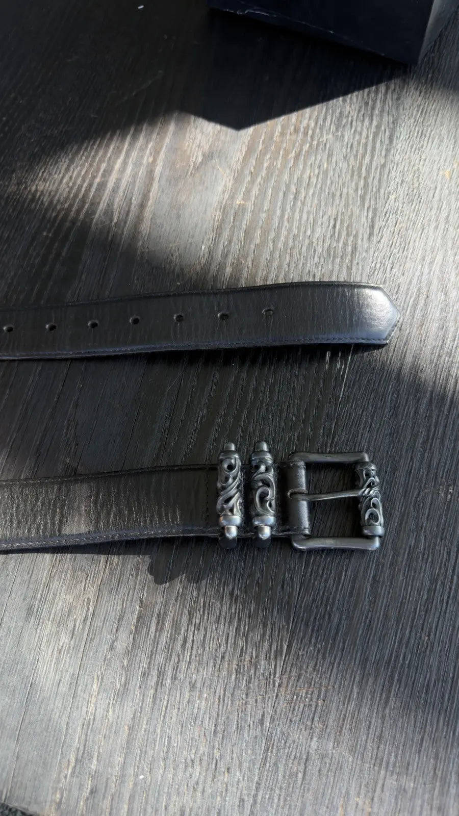 Chrome Hearts Black Rhodium Roller Belt Chrome Hearts