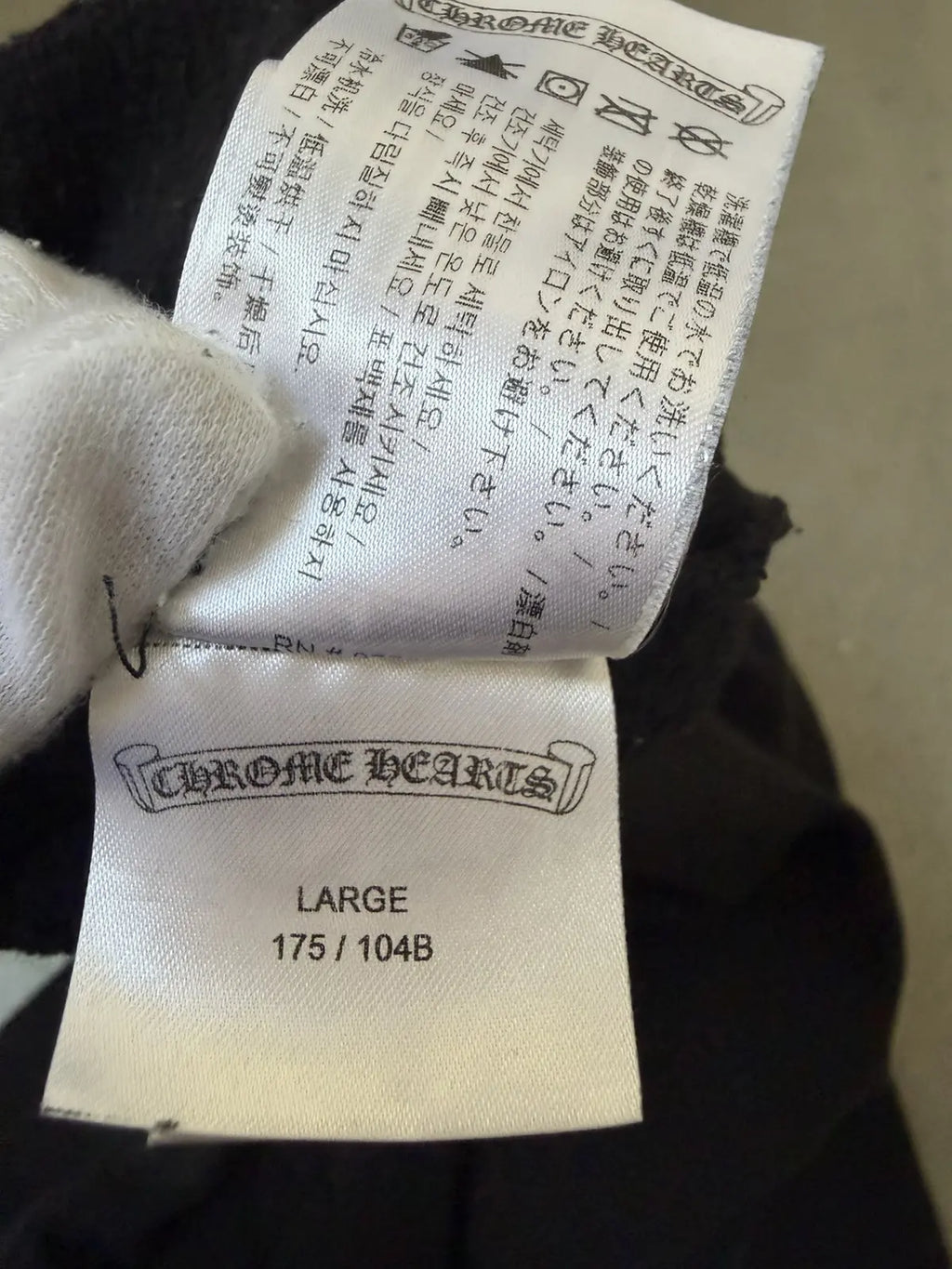Chrome Heart Scroll Script Sleeve Hoodie Black