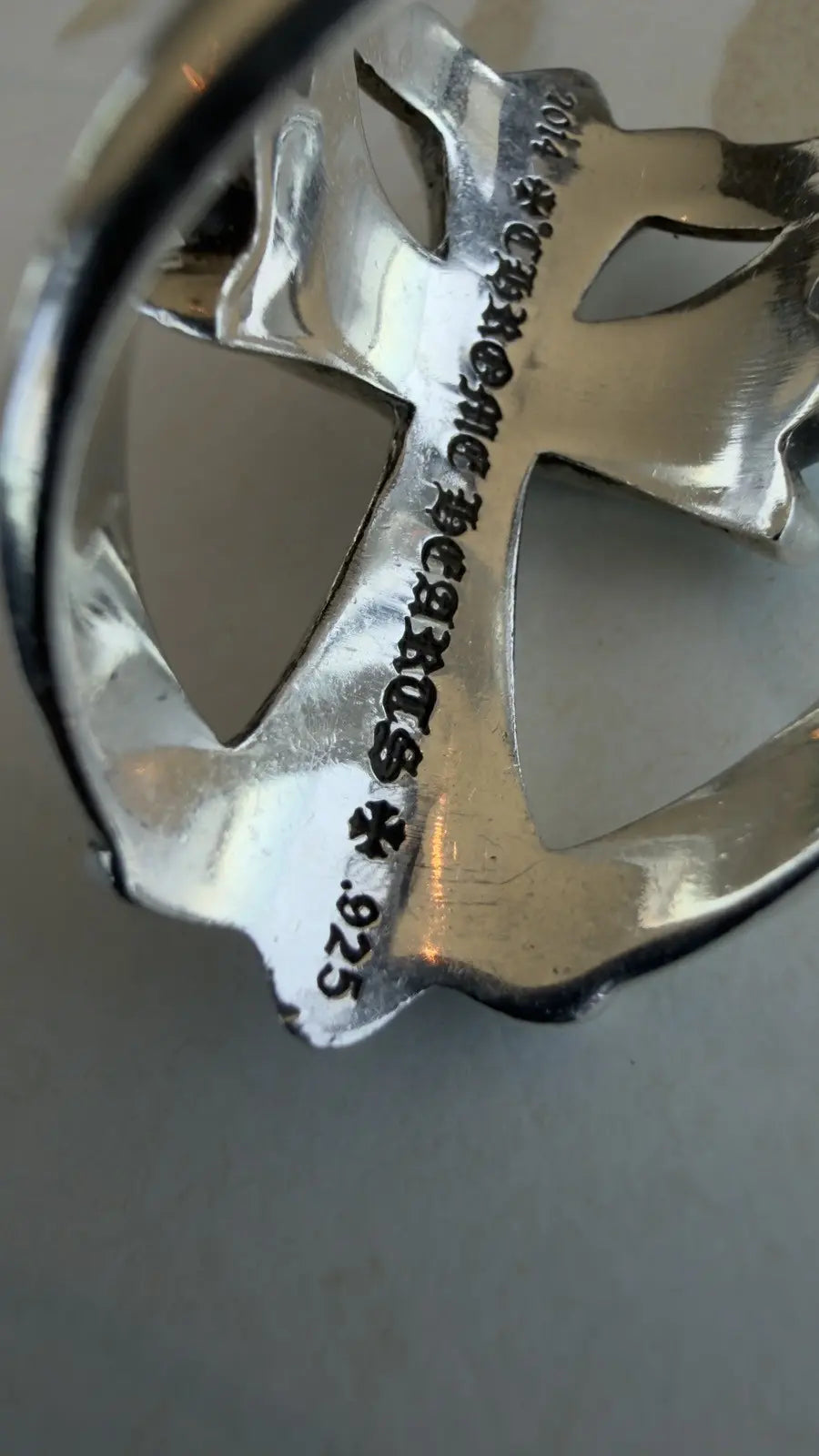 Chrome Hearts Infinity CH Cross Ring Crafted Size 8.5 Chrome Hearts
