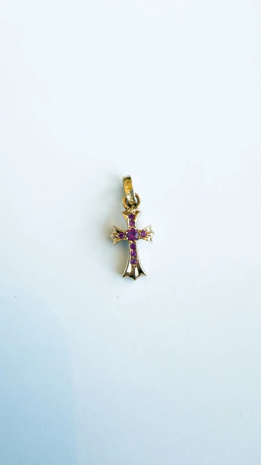 Chrome Hearts 22K Gold Baby Fat Cross Pendant Chrome Hearts