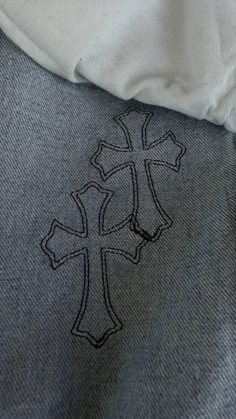 Chrome Hearts Levi Cross Patch Jeans Chrome Hearts