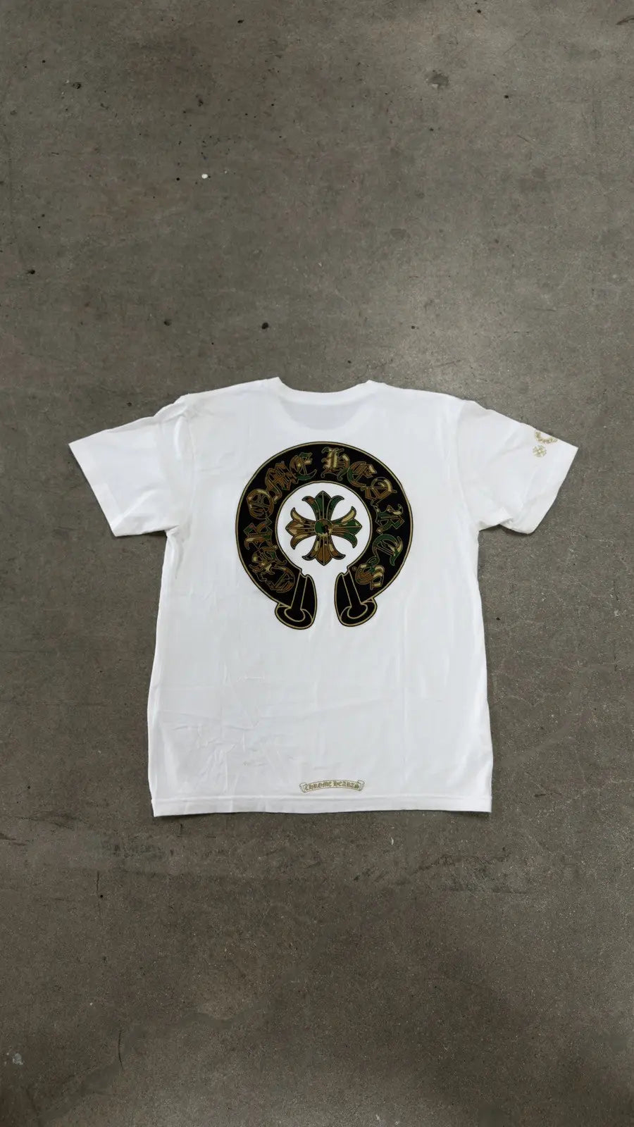 Chrome Hearts Triple Cross Horseshoe Logo Pocket T-Shirt
