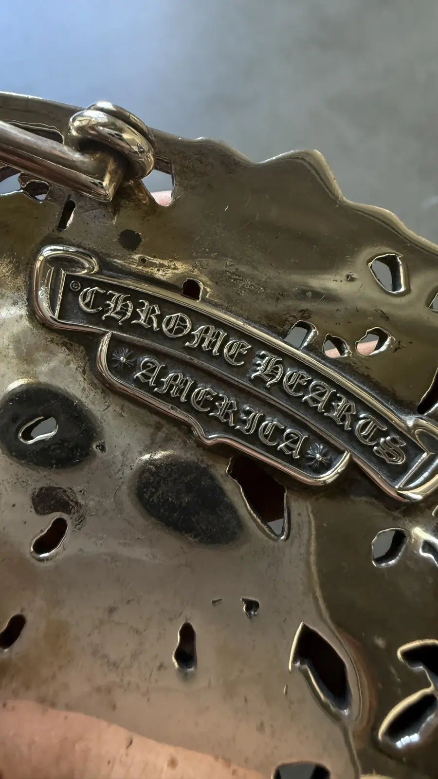 Chrome Hearts Cemetery Cross Belt Buckle