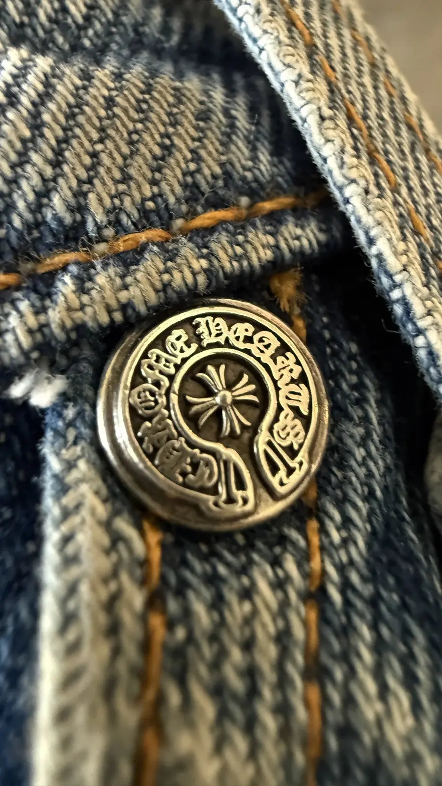 Chrome Hearts Levis 517 Black Cross Patch Jeans