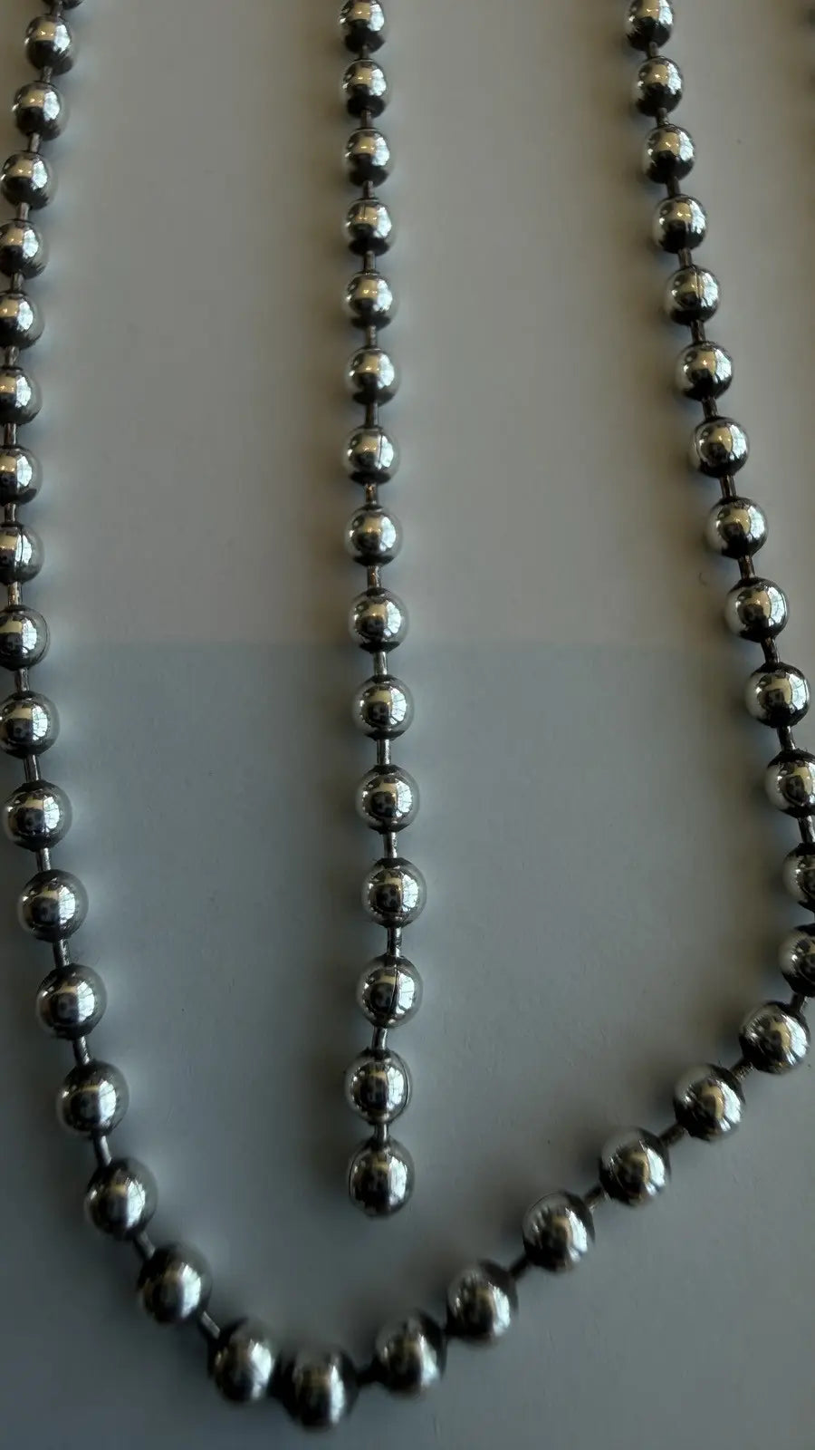 Chrome Hearts Sterling Silver Ball Chain Necklace Chrome Hearts
