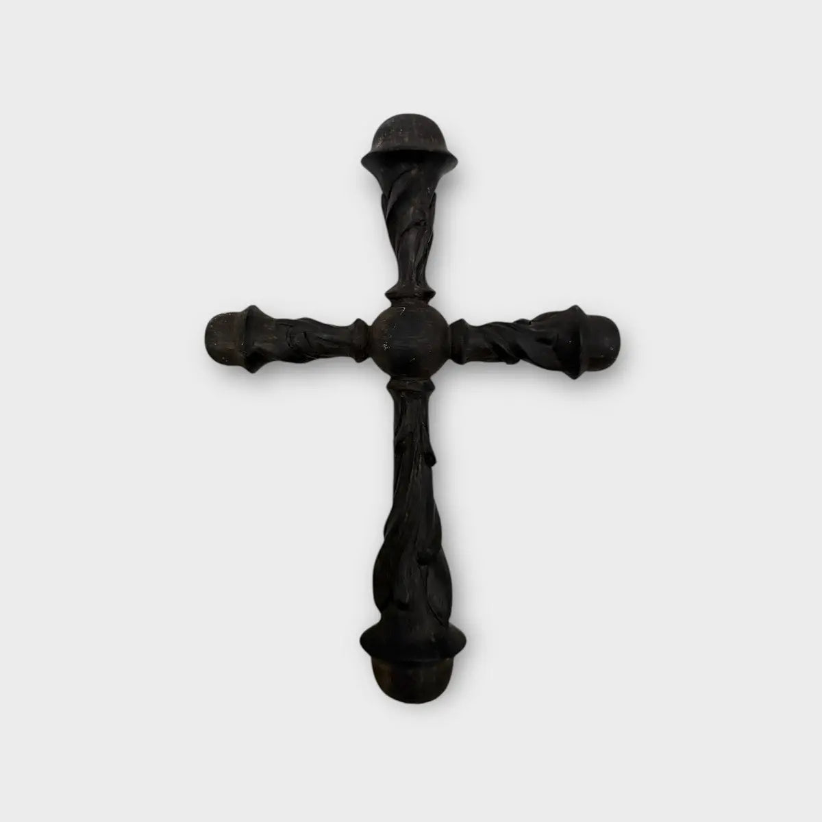 Chrome Hearts Silver Button Wood Cross